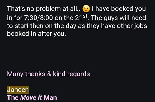 The Move It Man — Customer photo